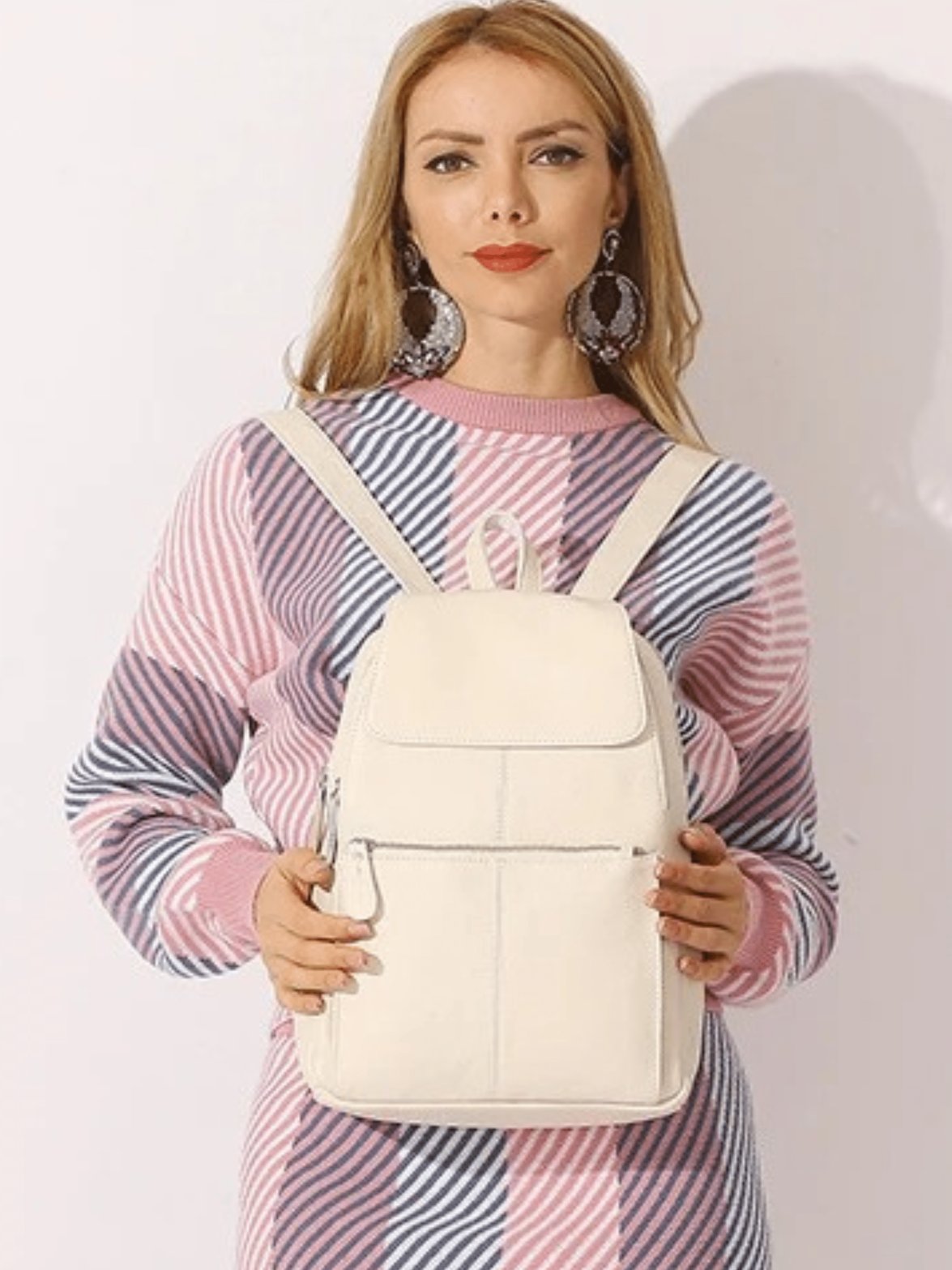 Sac à dos cuir premium vue avant étoile