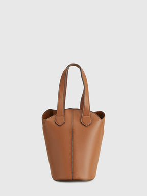 Sac à dos vintage en cuir marron doux
