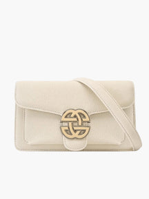 Sac en cuir beige vue détaillée tempo