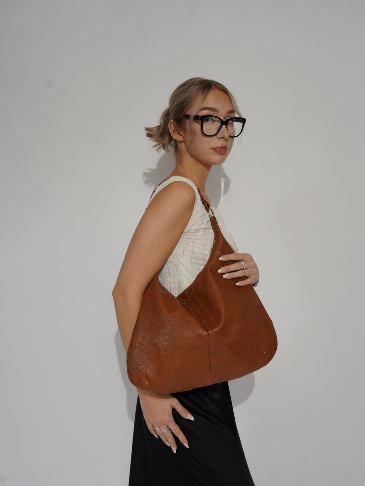 Sac Hobo Élégant en Cuir Végétal