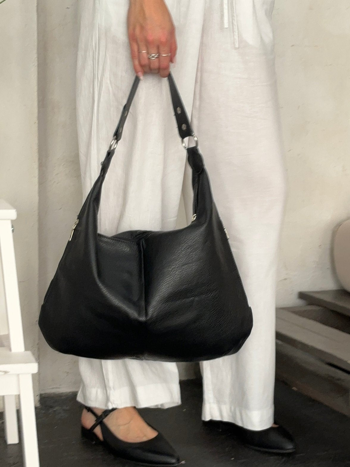 Sac Hobo Élégant en Cuir Végétal