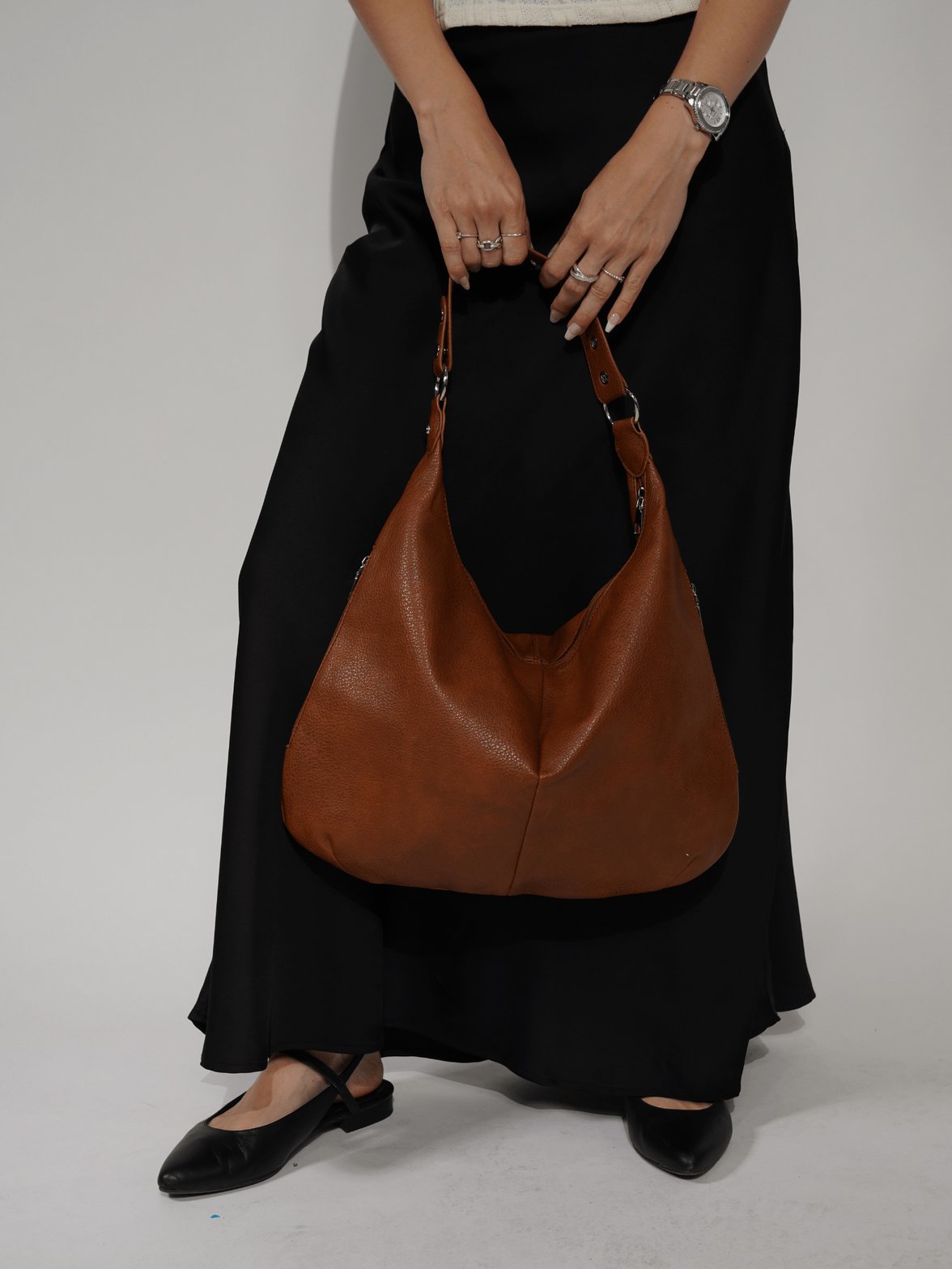 Sac Hobo Élégant en Cuir Végétal