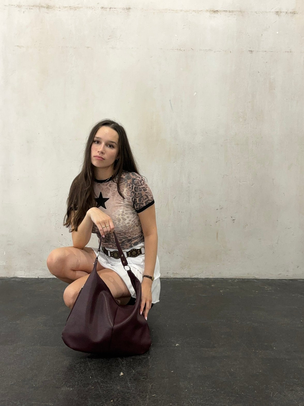 Sac Hobo Élégant en Cuir Végétal