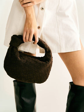 Sac hobo tressé vue intérieure pratique