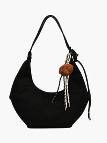 Sac hobo en daim vue de dos vent