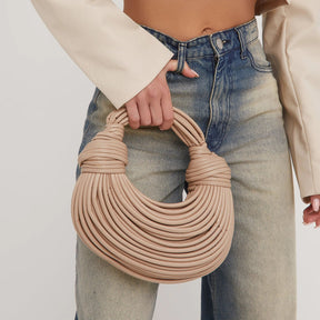 Sac blanc nœud corde agate