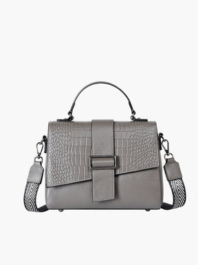 Sac en cuir motif alligator vue complète horizon