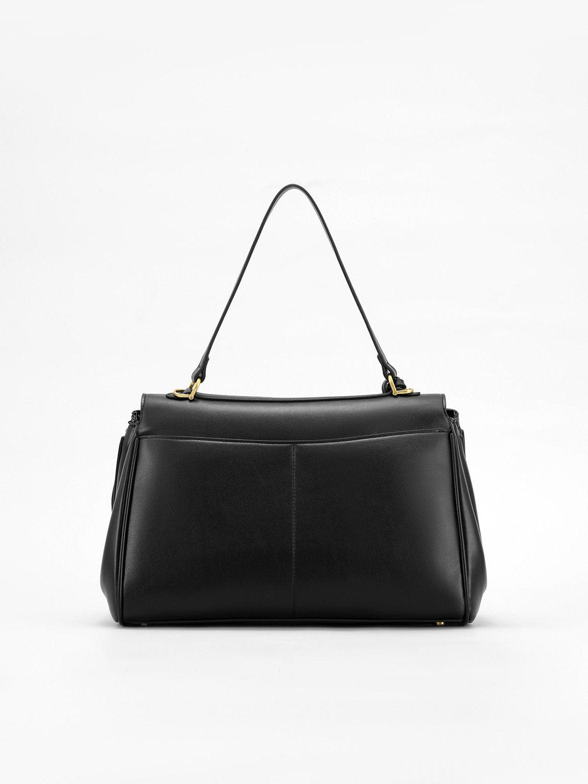 Sac à main noir détail bandoulière vent