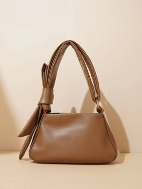 Sac à main en cuir marron vue arrière cristal
