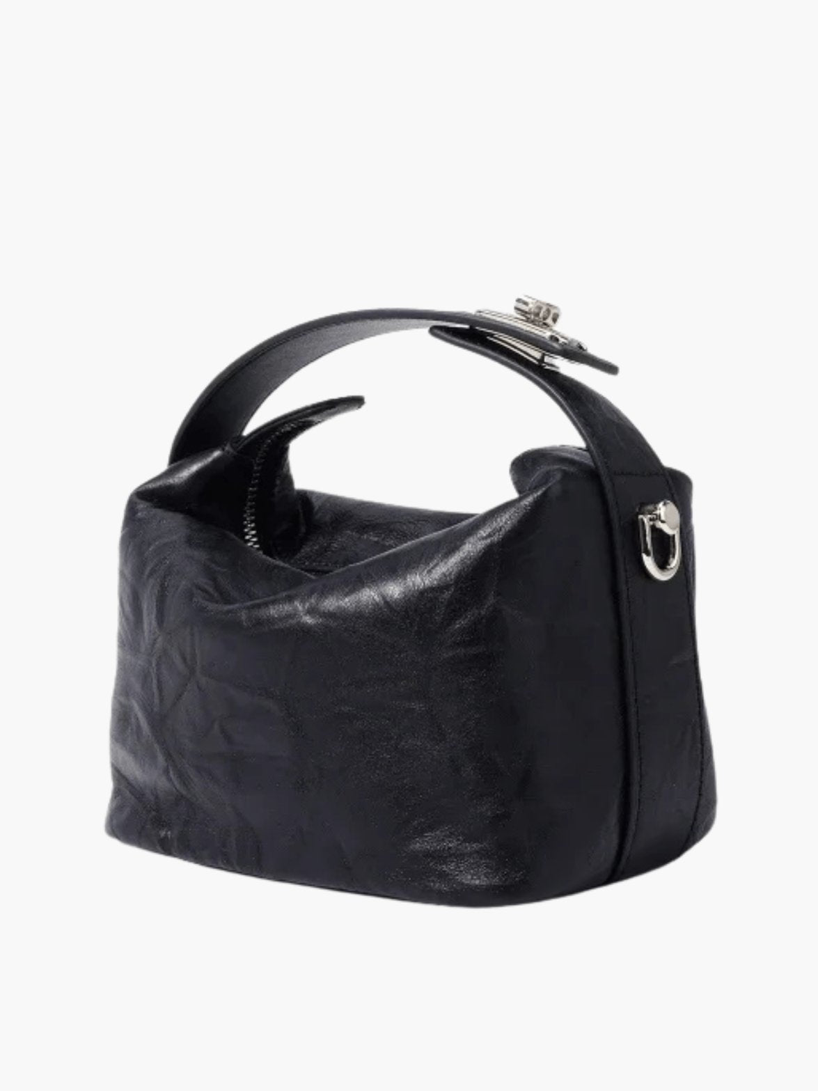 Sac en cuir noir vue arrière étoile