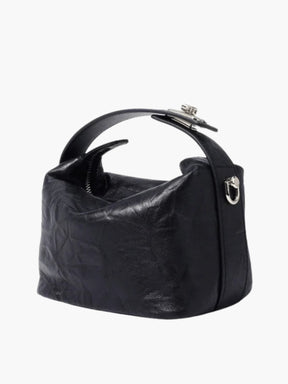 Sac en cuir noir vue arrière étoile