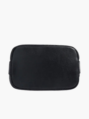 Sac en cuir noir vue latérale douceur