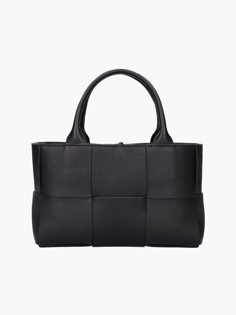 Sac à main noir motif damier élégant - Harmonie