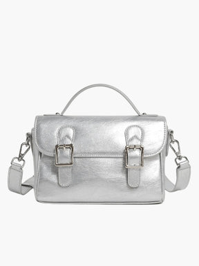 Sac en cuir rose vue arrière lune