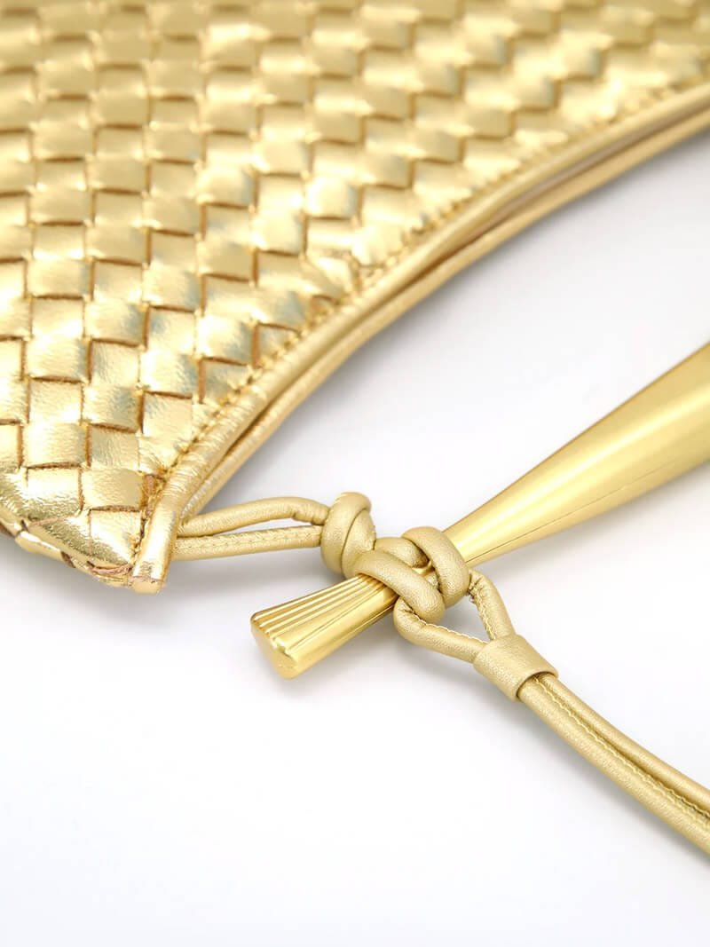 Détail de la texture tressée étincelant