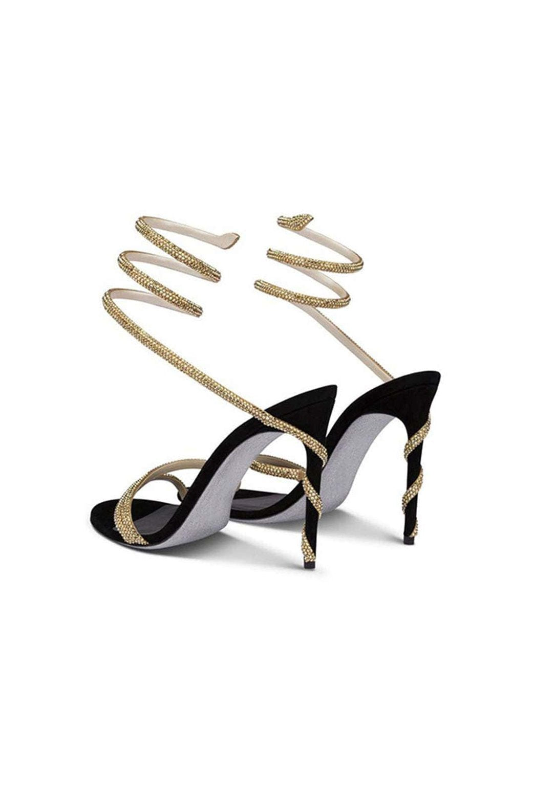 Détail des lanières dorées enroulées mystère