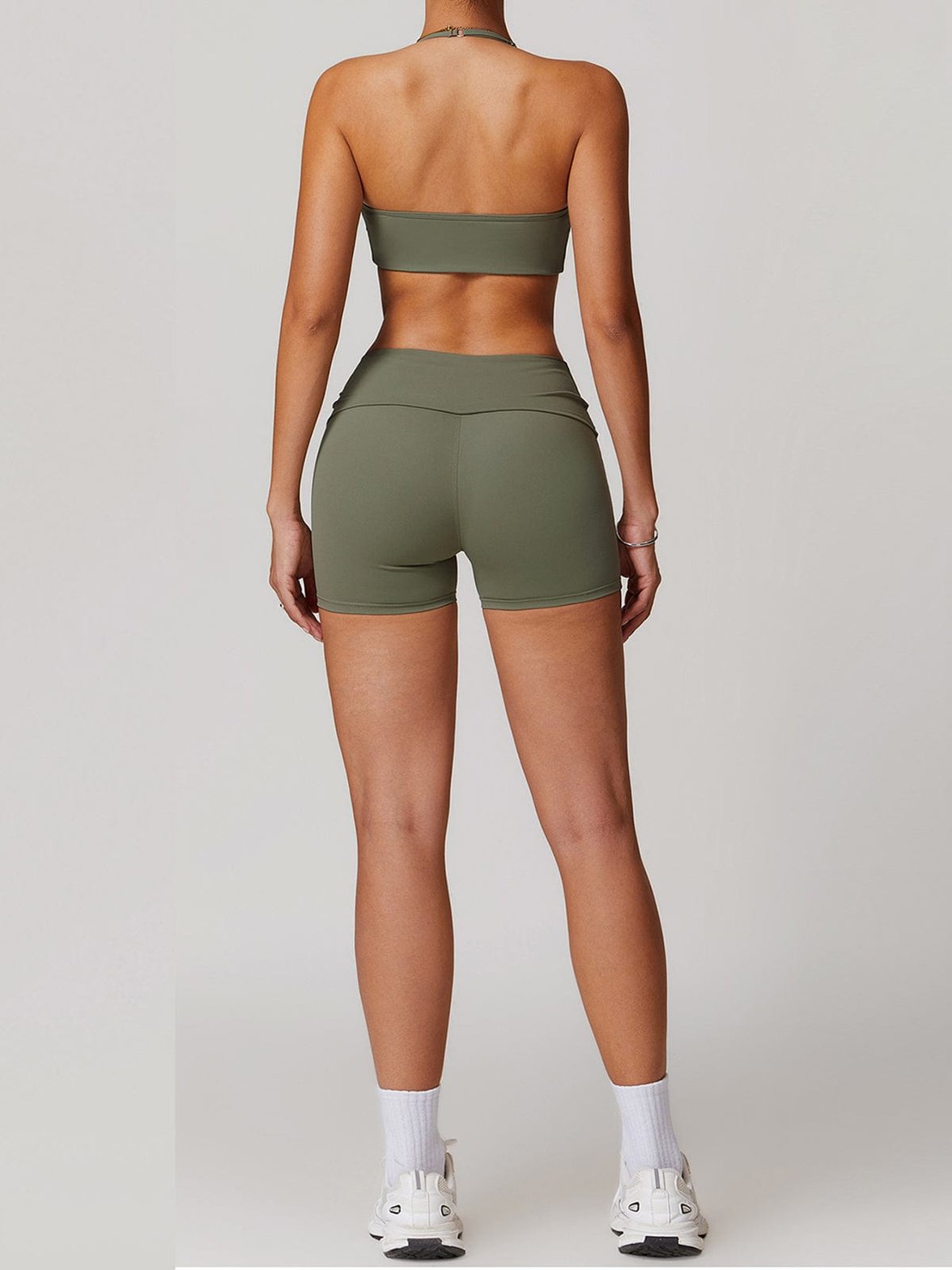 Short de sport kaki élastique - Harmonie