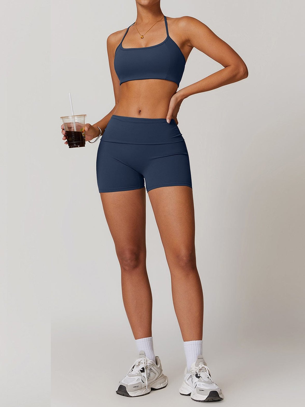 Short de sport kaki fitness - Force