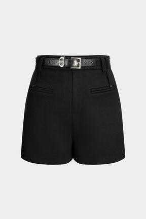 Short taille haute bordeaux vue détaillée vent