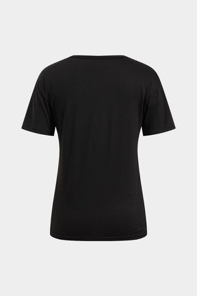 T-shirt message casual vue portée danse