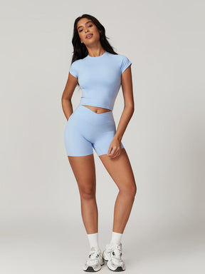 Haut sport stretch vue portée neige