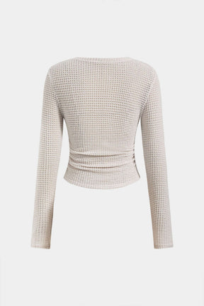 T-shirt plissé blanc vue de dos douceur
