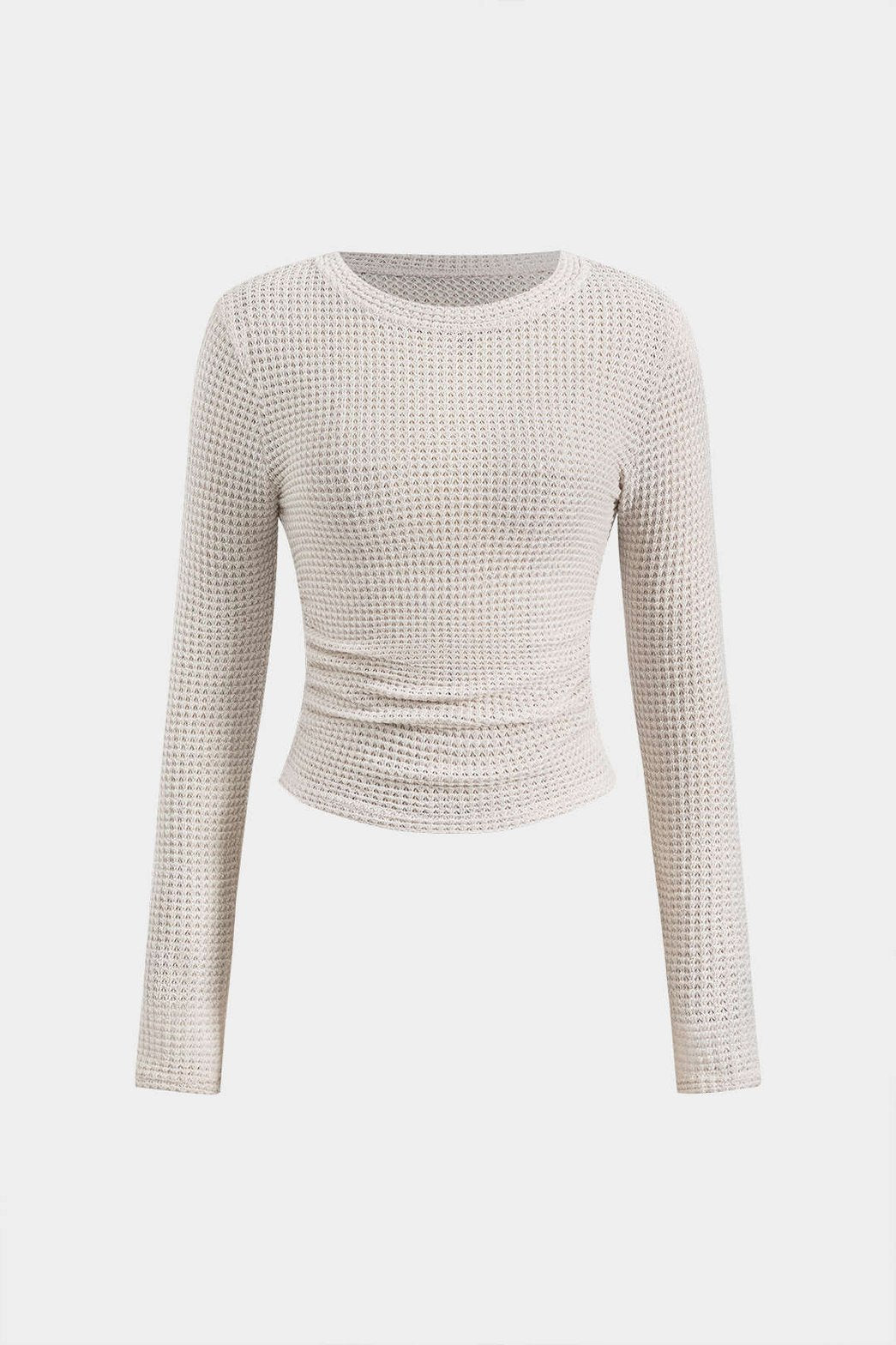 T-shirt plissé blanc vue de face harmonie