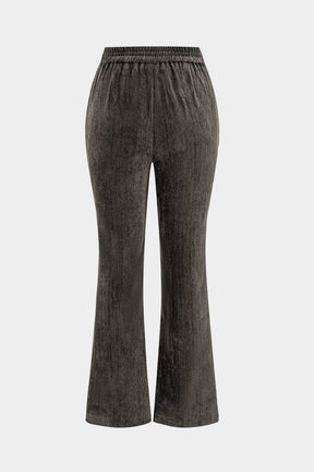 Ensemble tailleur velours porté style