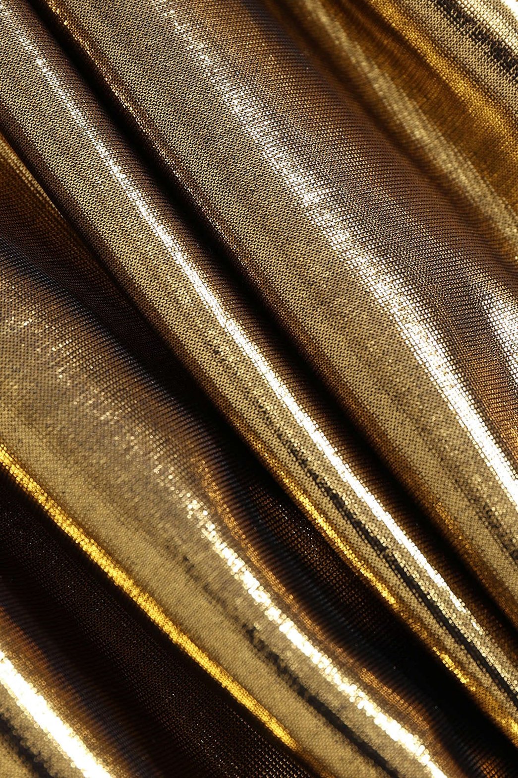 Top asymétrique doré métallisé diamant