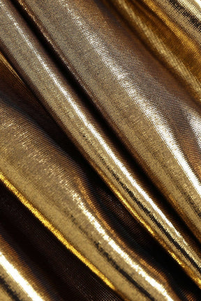 Top asymétrique doré métallisé diamant