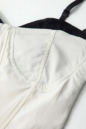 Top bustier blanc coupe structurée étoile