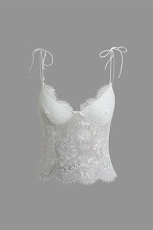 Top dentelle raffiné saphir