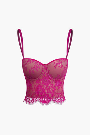 Top bustier dentelle vue d'ensemble arc