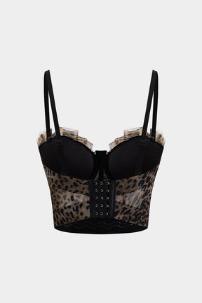 Top bustier léopard vue de dos étoile