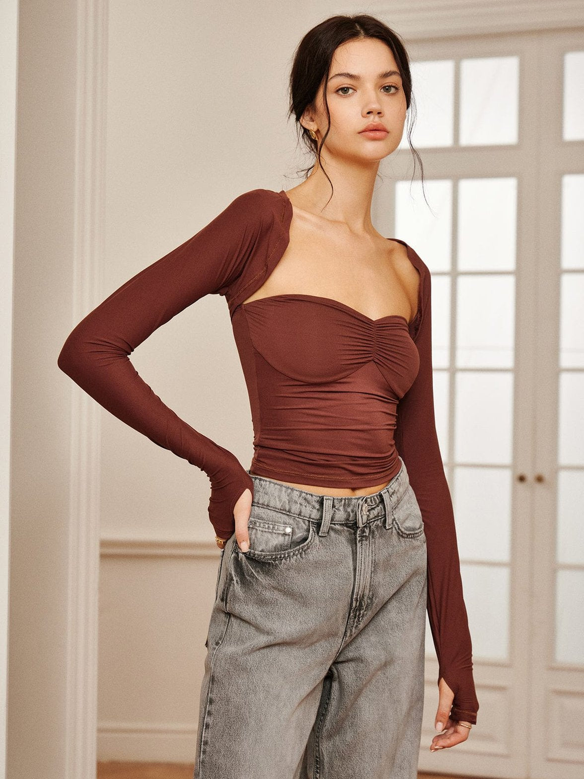 Haut manches longues stretch confortable