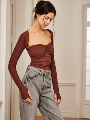 Top bustier élastique fluide