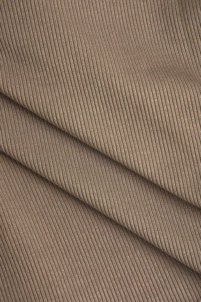 Top asymétrique côtelé beige vue de dos étoile