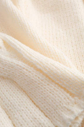 Top côtelé blanc col montant porté style