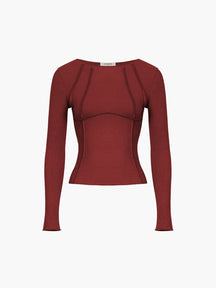 Top côtelé blanc casual