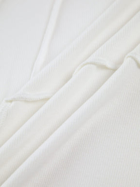 Top côtelé blanc chic