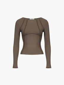 Top côtelé blanc moderne