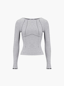 Top côtelé blanc décontracté