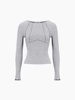 Top côtelé blanc décontracté