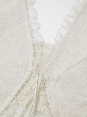 Top cache-cœur blanc style