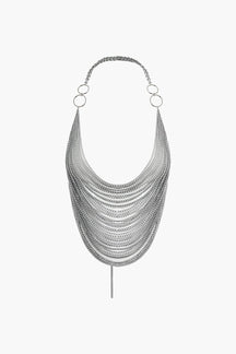 Top chaînes métalliques argentées brillant étoile