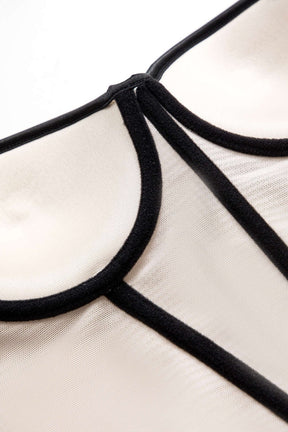 Top Corset en Maille Transparente