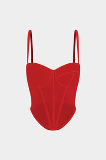 Top Corset en Maille Transparente