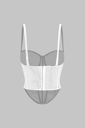 Top Corset en Maille Transparente