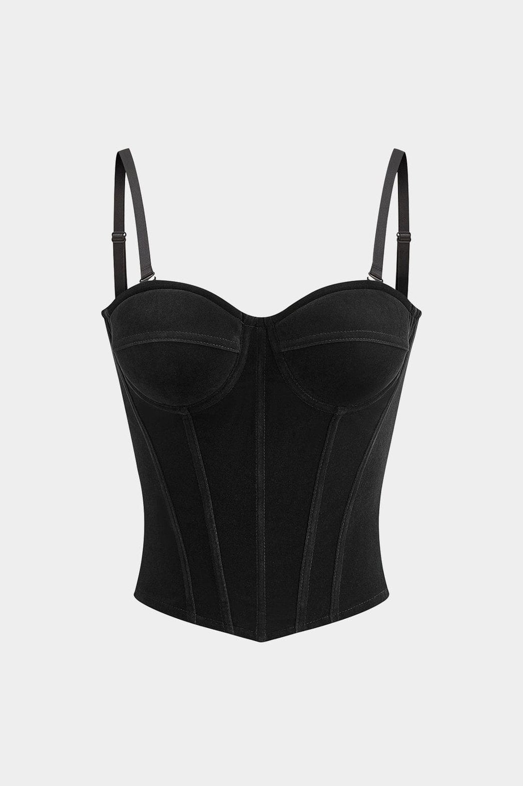 Top corset velours vert émeraude vue dos harmonie