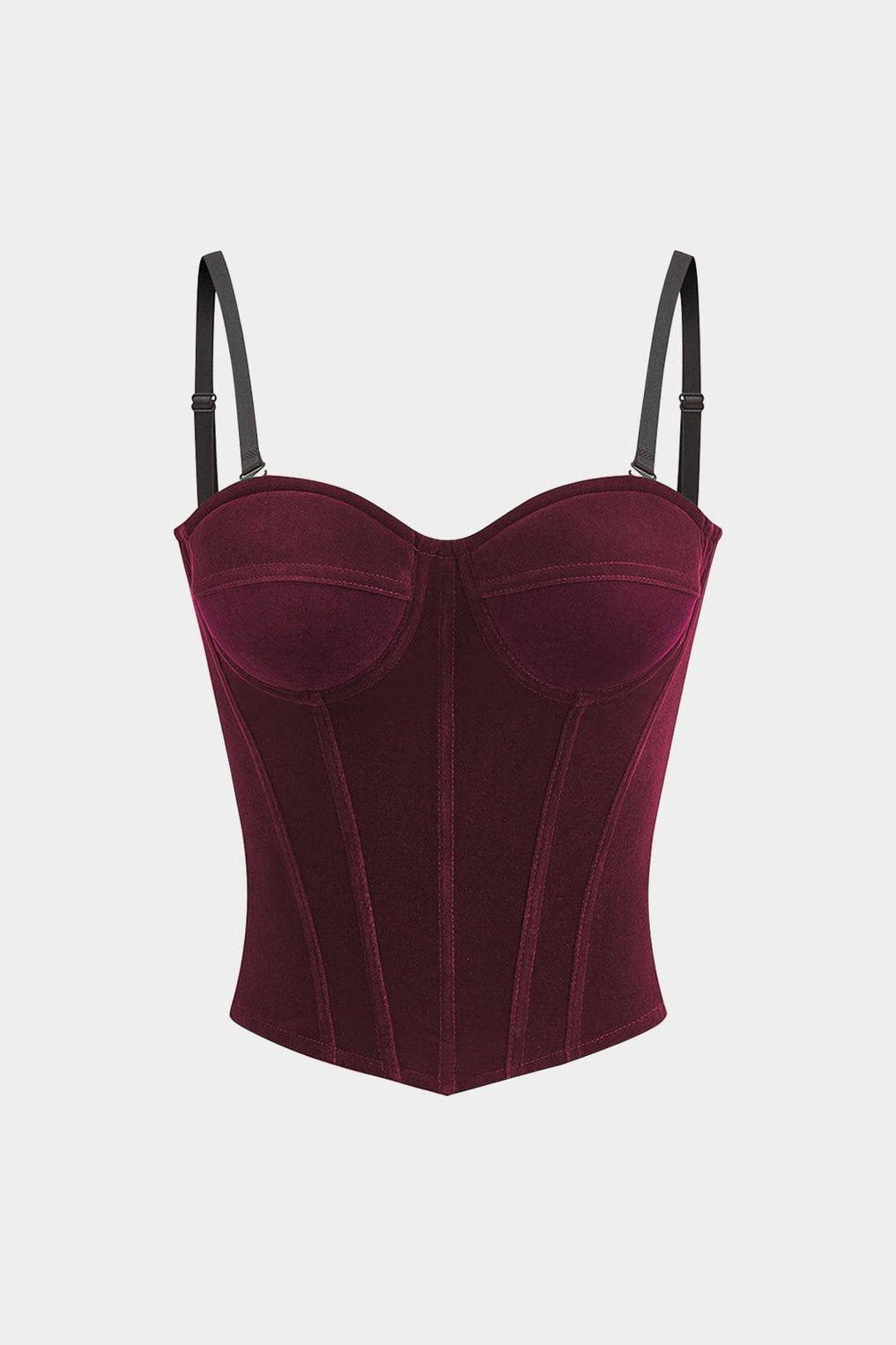 Top corset velours vert émeraude vue ensemble style